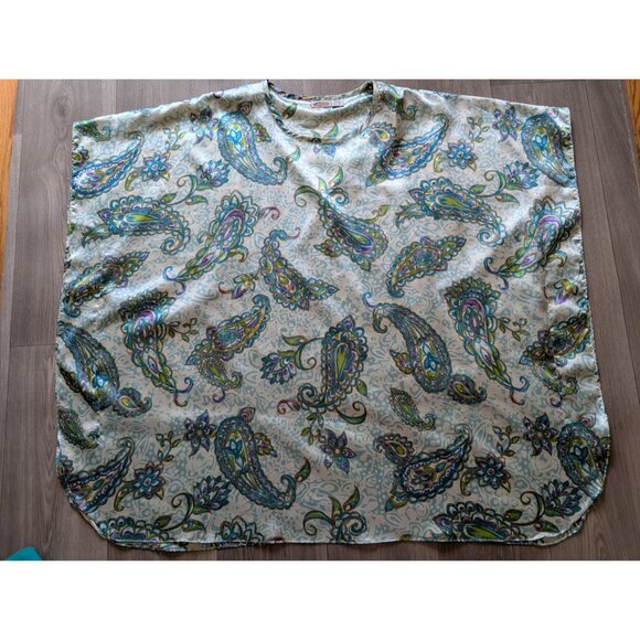 Collections Etc. Womens Paisley Kaftan Nightgown Kimono One Size Fits Most - Picture 2 of 5